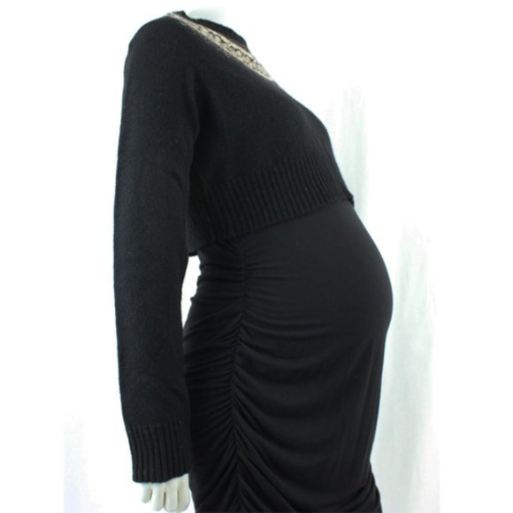 Mimi Maternity Lambswool Blend Crop Sweater Size M - Picture 2 of 4